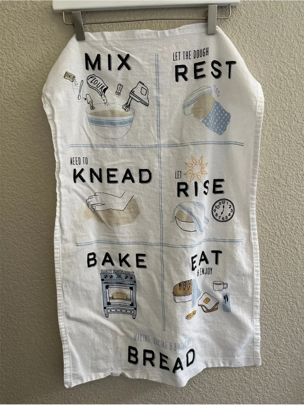 Williams Sonoma Bread Making Tea Dish Towel